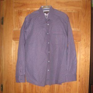 Massimo Dutti Purple Button Down Long Sleeve Shirt